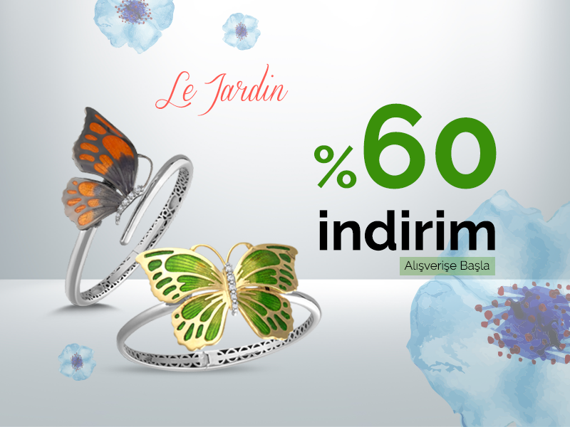 Roberto Bravo Gümüş Le Jardin Koleksiyon Ürünlerinde %40 İndirim